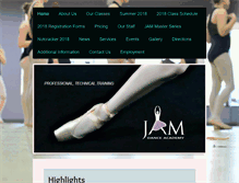 Tablet Screenshot of jamdanceacademy.net